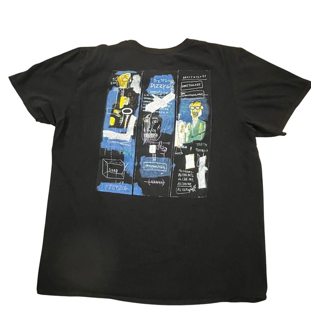 Jean Michel Basquiat The Showpiece Graphic Art T Shirt Black Men L